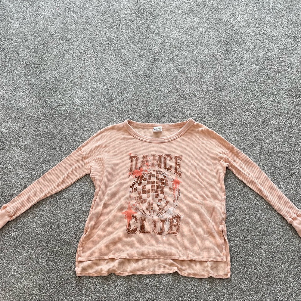 aerie dance club waffle long sleeve